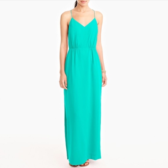 J. Crew Dresses & Skirts - J. Crew mint green racer back Cami maxi dress 8